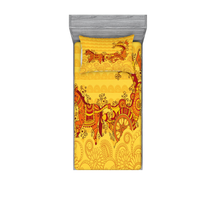 Ensemble de draps bohémiens, Ensemble de draps pour lit simple avec drap-housse