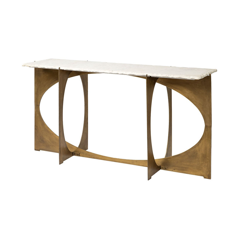 Console Giles, Blanc / Doré