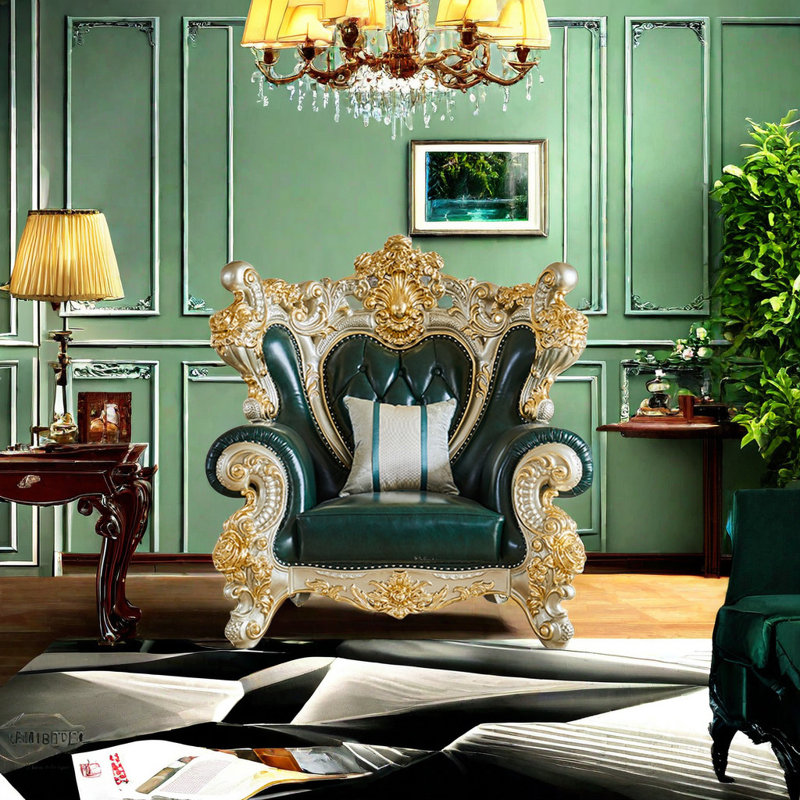 Fauteuil en cuir véritable touffeté de 57 po de largeur