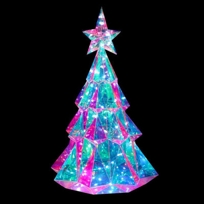 Kurt Adler Pre-Lit Multifunction RGB LED Smart Holographic Christmas Tree
