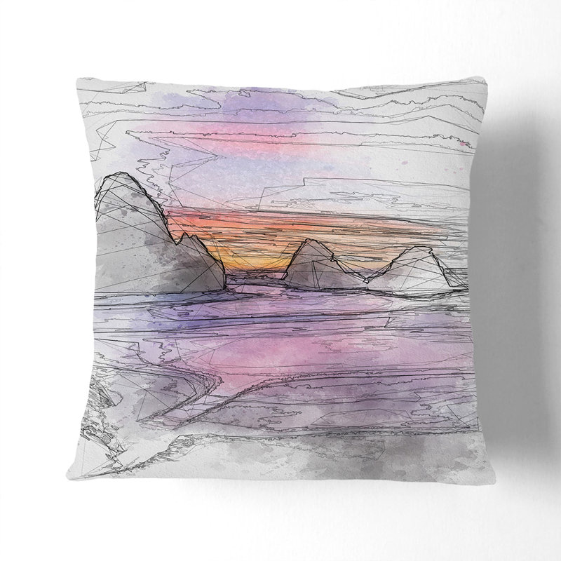 Square Cushion, 40cm H x 40cm W x 15cm D, White