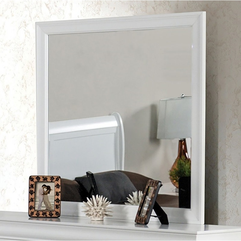 Miroir pour commode Dewin, Blanc