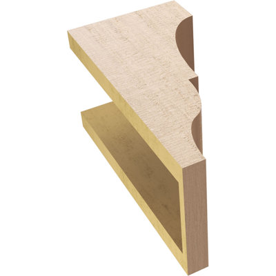 Bois de cèdre brut Asheboro, grain de bois TimberThane Corbel, apprêté brun clair