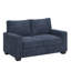 Beaulah Modern Fabric Upholstered Square Arm Loveseat-1814507480