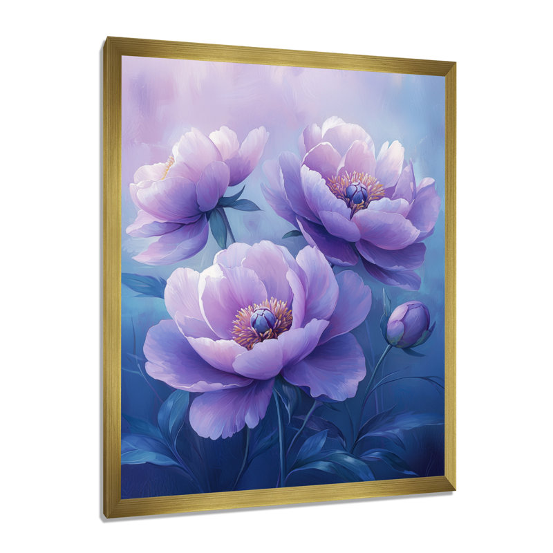 Brodéa - impressions murales florales, H 40 po x l 30 po, Reproduction encadrée d'une seule photo, Doré