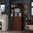 Palace Imports Premium 100% Solid European Oak 6-Shelf Modular Bookcase with 2 Shaker Doors – 32" Wide, 71.5" Tall-277205050