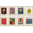 " Mushroom Abstract Botanical Blue Red Dots Japanese Pumpkin By Yayoi Kusama " 8 - Pieces-92573896-92573898