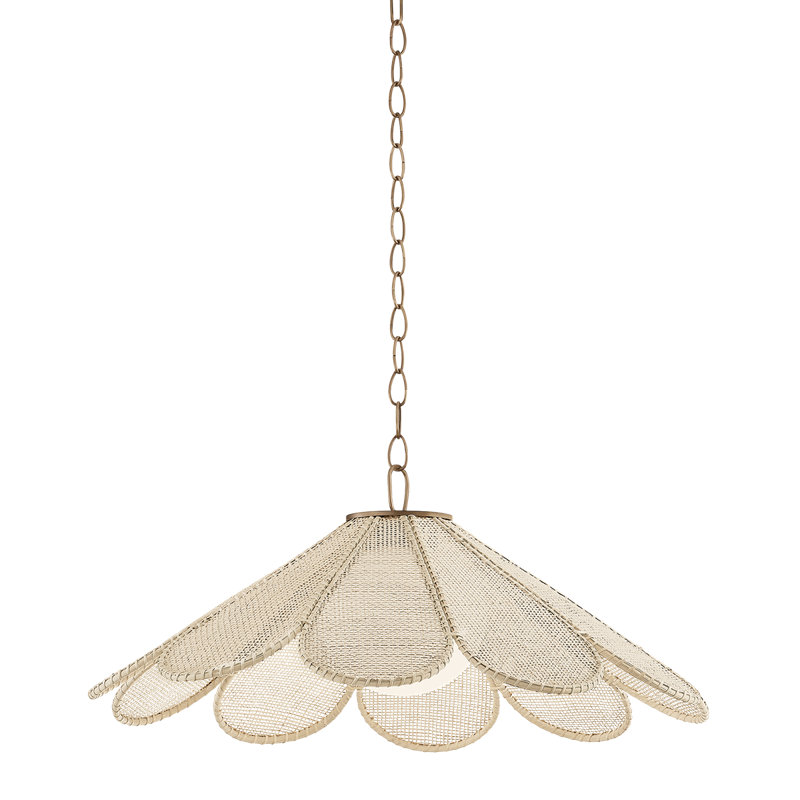 Petal Pendant by Lauren Liess x Troy, 19.5" H x 6" W x 0.75" D, 25W