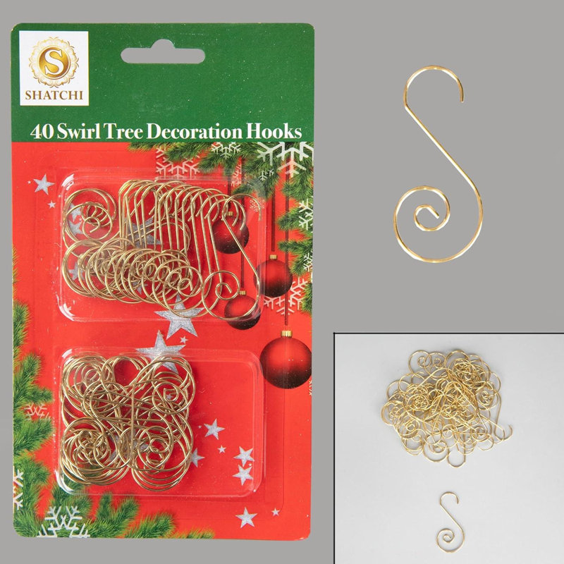 35cm PVC No Holiday Shaped Ornament, Gold