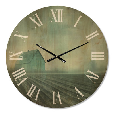 Très grande horloge murale en bois rustique Meadow