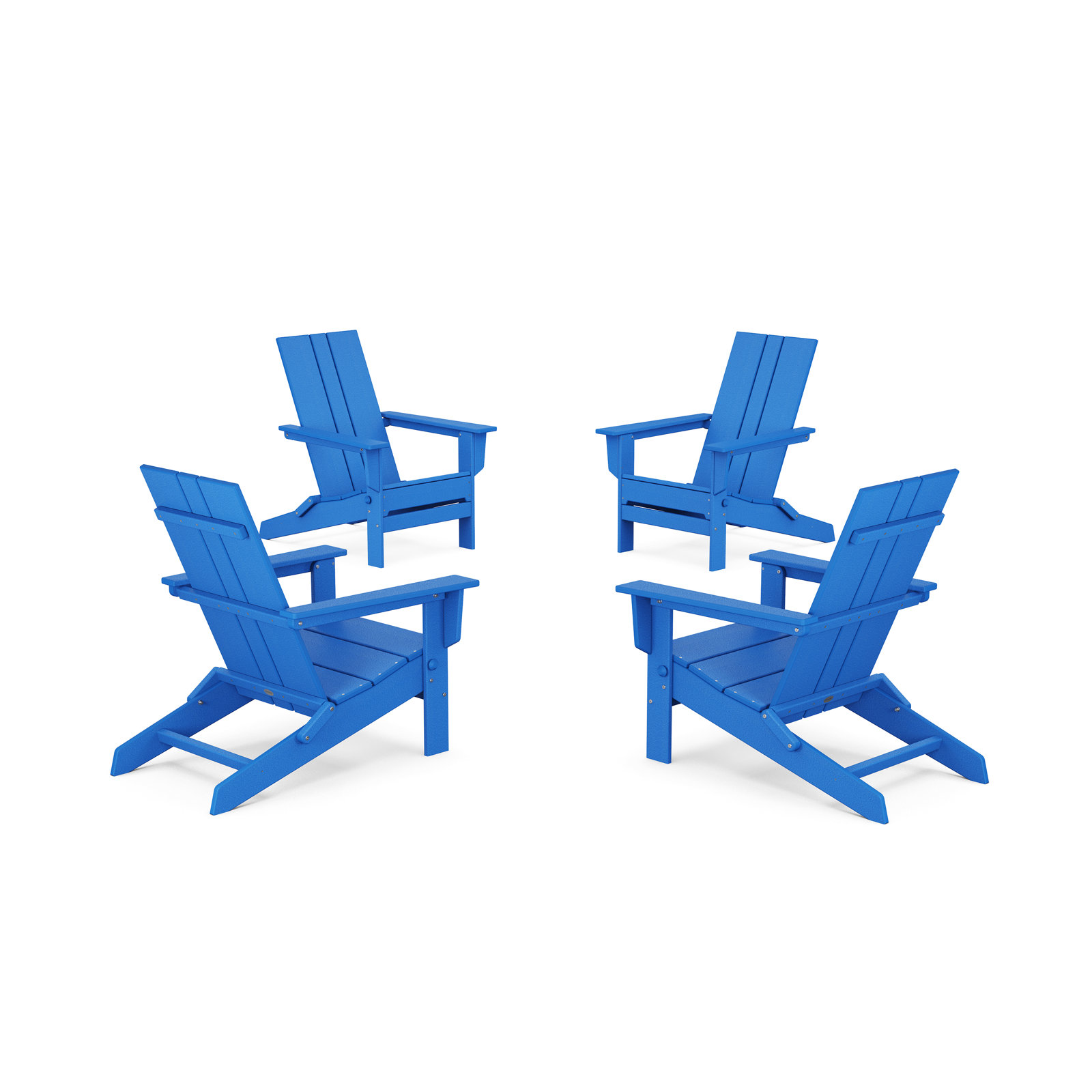 POLYWOOD® Folding Adirondack Chair, Pacific Blue