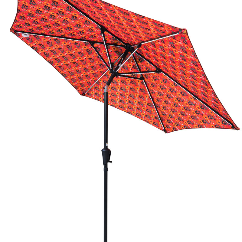 PARAPLUIE 9 PIEDS AVEC RAYURES, Rayures oranges