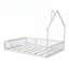 Lit plateforme Wood House avec garde-corps, structure en pin robuste et design rustique pour un sommeil sécuritaire et confortable-1892276662