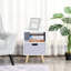 40cm W Engineered Wood Bedside Table