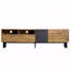 Console multimédia moderne avec porte rabattable - Meuble télé avec rangement double 80 po-1741408381