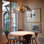 Lustre rustique de style campagnard, lustre encastré avec décor de feuilles de palmier dorées, luminaire suspendu Art déco pour la maison
