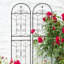 Paquet de 4 treillis de jardin en métal 71 po x 19,7 po antirouille pour plantes grimpantes