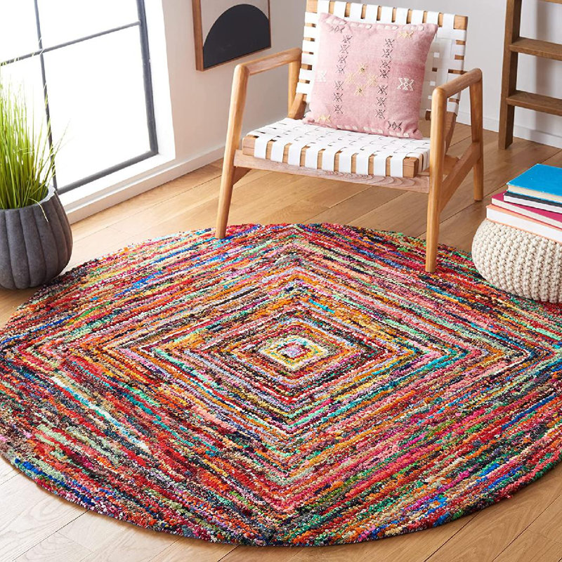 Anaheim Hand Tufted Cotton Rug, Round 6'