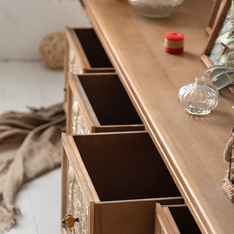 Meuble télé avec cadre en bois massif de style américain