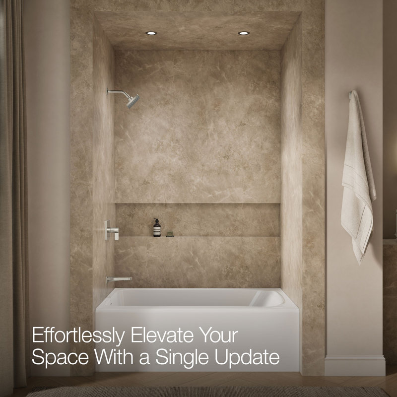 Parallel Bath and Shower Trim Set, Polished Nickel