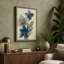 Delicate Blue Blossoms Japandi - Wrapped Canvas-164891552-164891581
