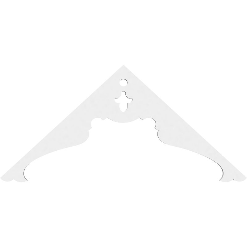 Heath Signature Urethane Gable Pediment, Primed Tan, 16.5"H x 36"W, 11/12