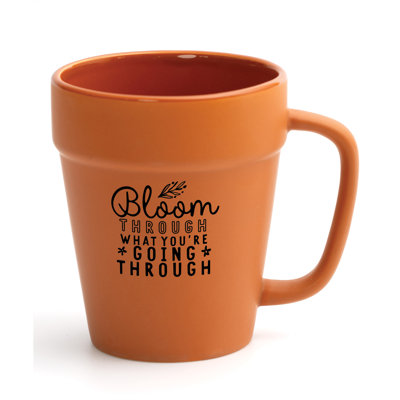 Bloom Through Designer Flower Pot Mug, 14oz
