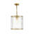 1-Light Handcrafted Textured Water-Glass Cylinder Pendant-1347820205