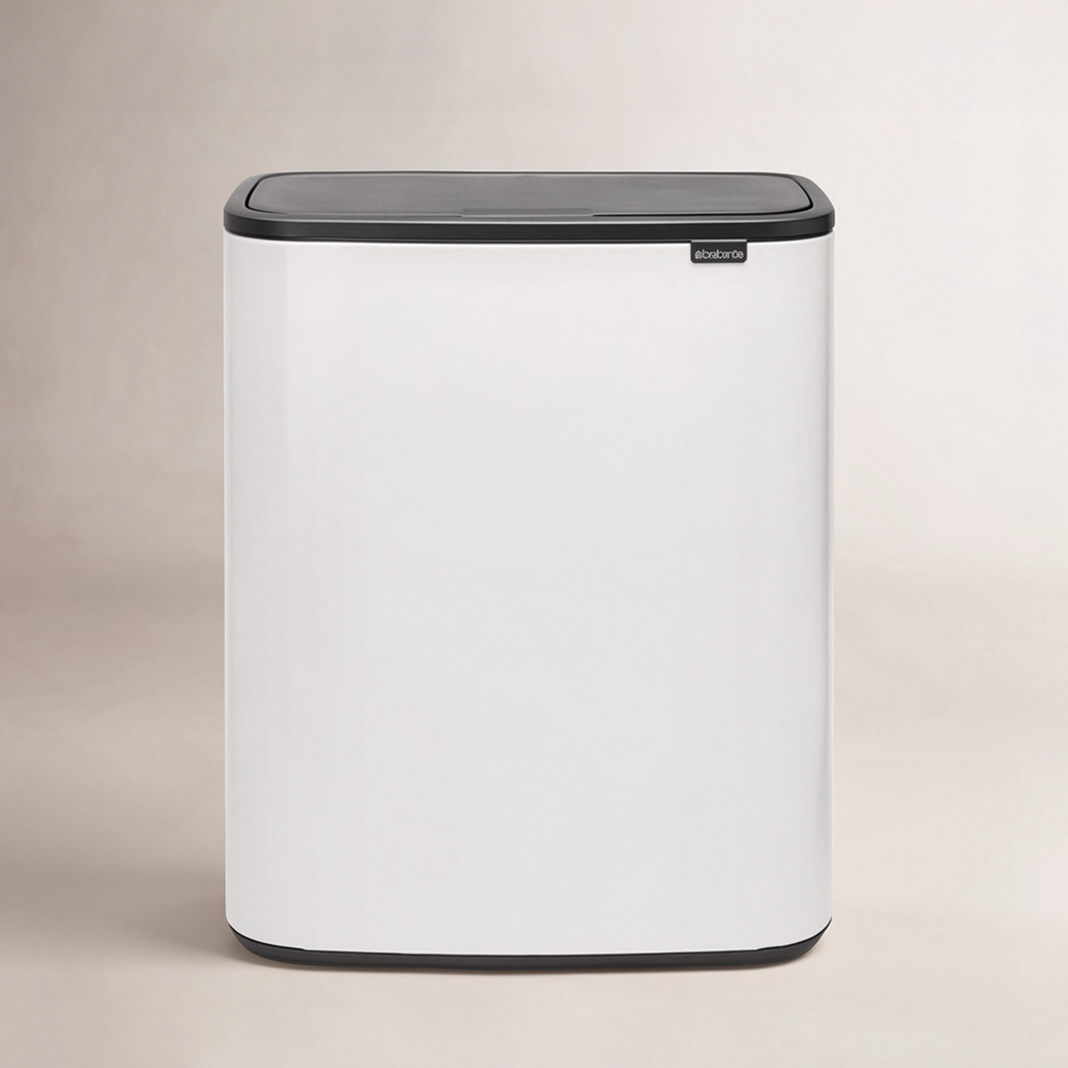 Brabantia Bo Touch Top Dual Recycling Can, White