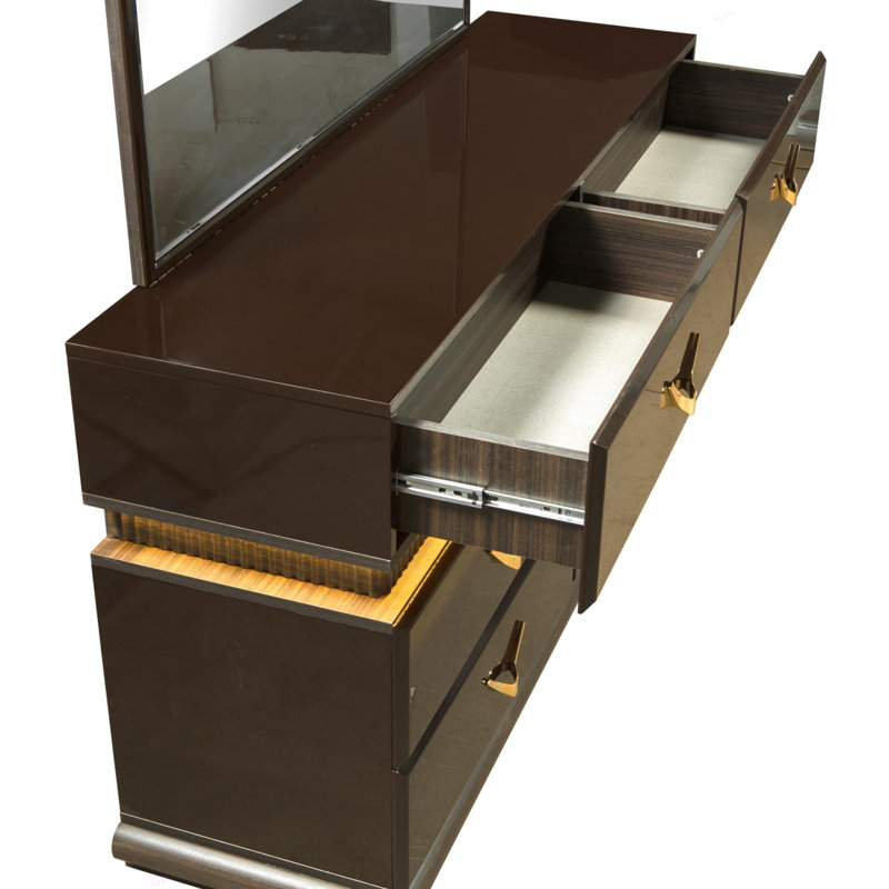 Commode à 6 tiroirs de style moderne en bois