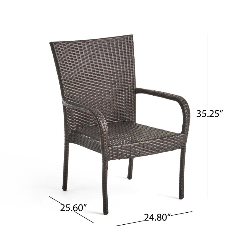 Raeola 6 - Person Wicker Patio Dining Set with Oval Table