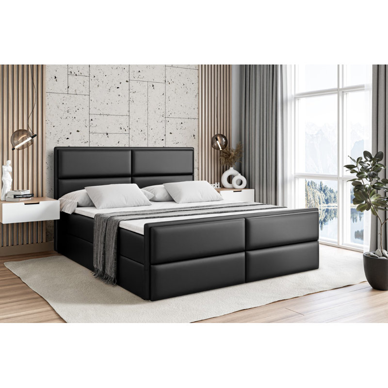 Bed, Black, 120cm W x 200cm D