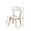 Ensemble de 2 chaises de salle à manger rembourrées modernes, bois d'hévéa, naturel et beige