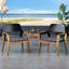 Chaises club d'extérieur en bois 2 pièces, coussins d'eau, style transitionnel polyvalent pour la cour, le jardin, la terrasse, le balcon, processus d'assemblage rapide de 2 avec une conception hydrofuge