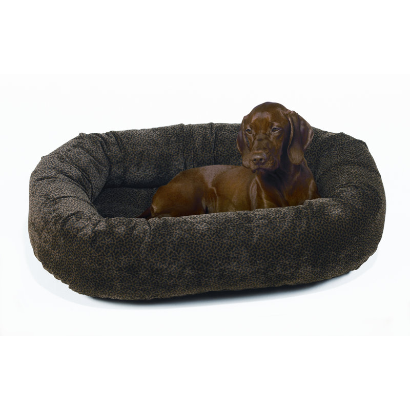Lit pour chien impression donut, Grand (l 42 po x P 32 po x H 7 po), Os Chocolat