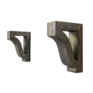 Modern Rustic Poplar Corbels(Set Of Two) (Set of 2)