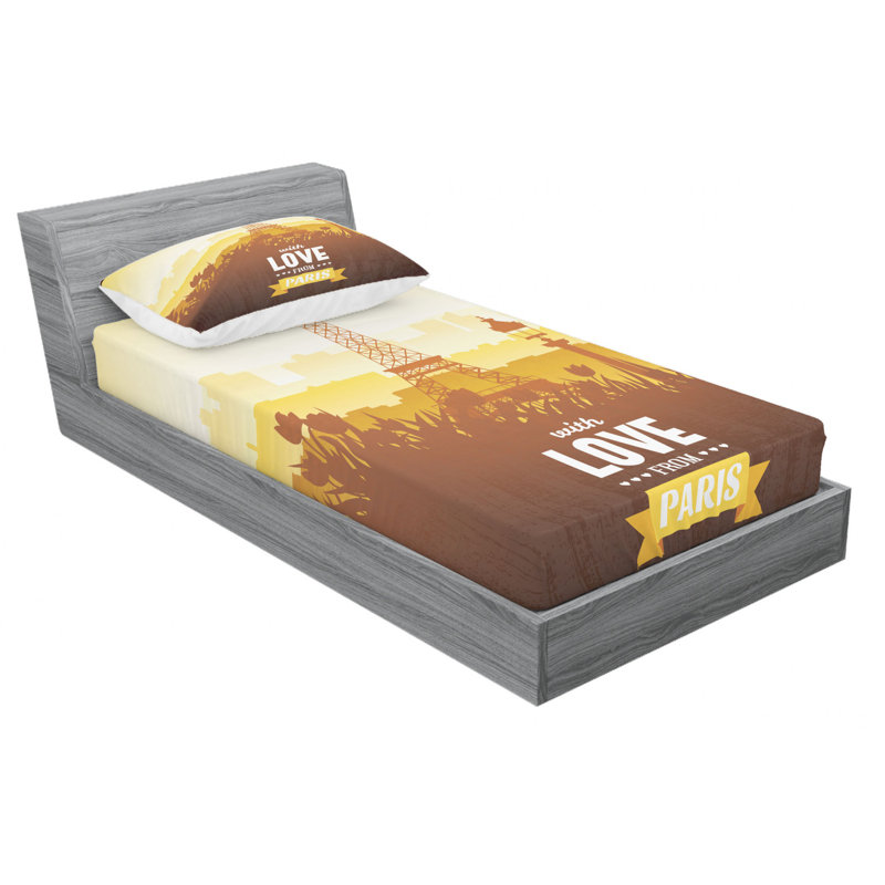 Microfiber Sheet Set, Twin Sheet Set with Fitted Sheet