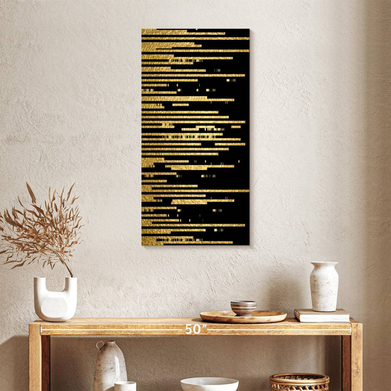 Gold Lines, 36" H x 18" W