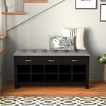 Modern and Contemporary Upholstered Cushioned Entryway Bench