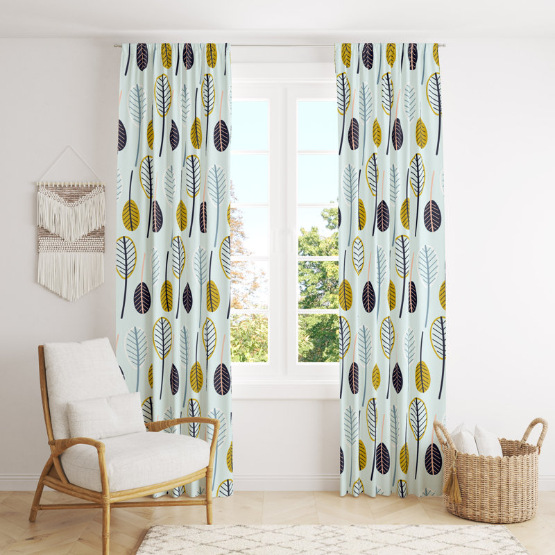 Semi Sheer Curtain Pair, 56" W x 78" L