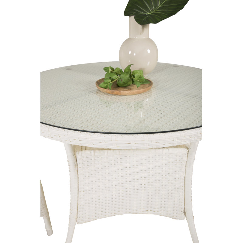 Mitul 2 - Person Wicker Patio Dining Set with Round Table