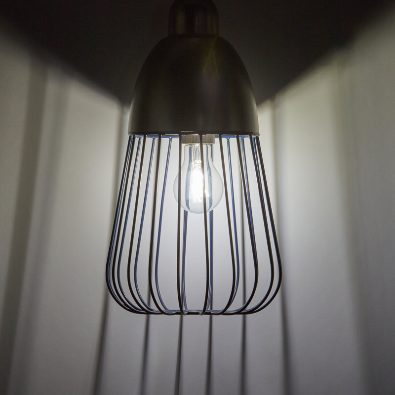 Luminaire suspendu 8,25 po Taylor, Argent, Bleu foncé