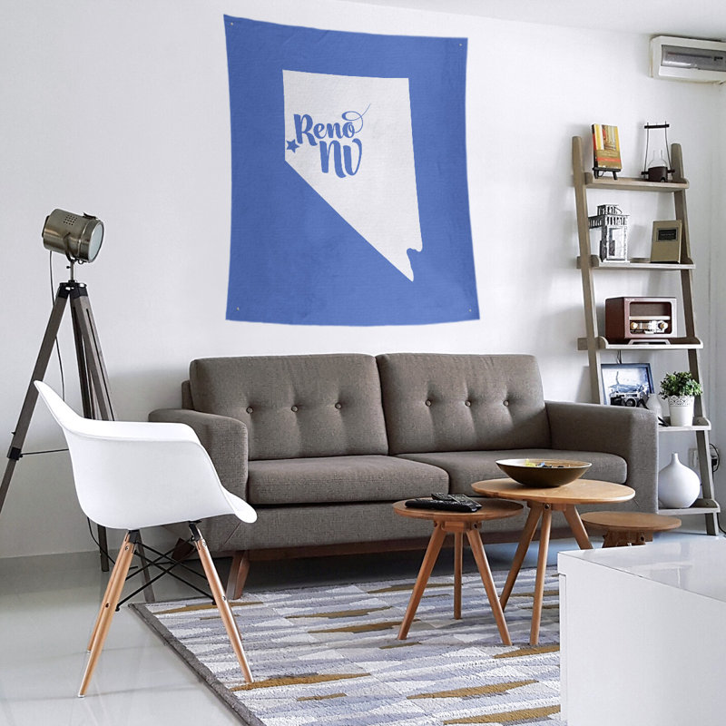 Tapisserie murale Reno Nevada, H 27,5 po x l 37,5 po, Bleu