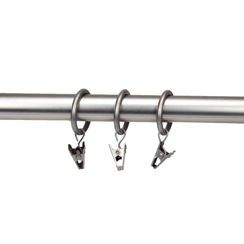 Anneau de rideaux, 1 po de diamètre, Nickel satiné