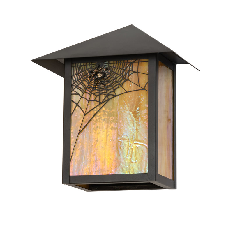 9" Wide Seneca Spider Web Wall Sconce