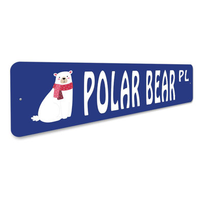 Polar Bear Street Aluminum Sign