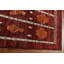 Tapis rouge en laine noué à la main de conception unique 5 pi 8 po x 9 pi 9 po New Age