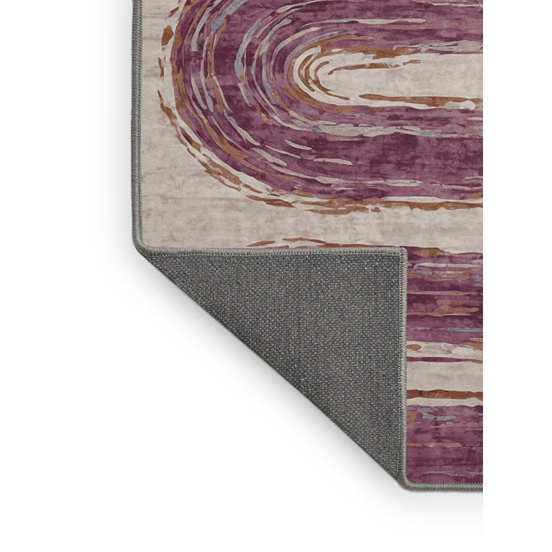 Tapis gris soyeux et moelleux, Rectangle de 5 pi x 8 pi