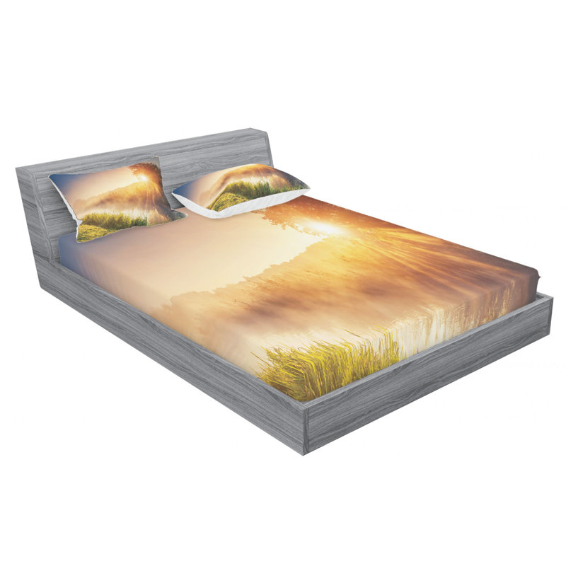 Microfiber Sheet Set, Queen Sheet Set with Fitted Sheet