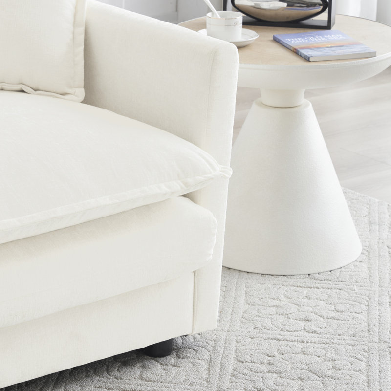 Fauteuil d'appoint rembourré Chenille